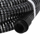 vidaXL fekete PVC szívótömlő sárgaréz csatlakozókkal 1,1" 20 m