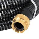 vidaXL fekete PVC szívótömlő sárgaréz csatlakozókkal 1,1" 25 m
