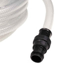 vidaXL Átlátszó PVC szívótömlő PVC csatlakozókkal 1" 10 m