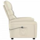 vidaXL krémszínű műbőr elektromos dönthető fotel