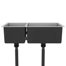 vidaXL rozsdamentes acél konyhai mosogató