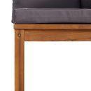 vidaXL 2 db tömör akácfa sarokkanapé sötétszürke párnákkal