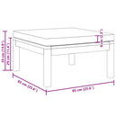 vidaXL tömör akácfa lábtartó sötétszürke párnával