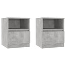 vidaXL 2 db betonszürke szerelt fa éjjeliszekrény 40 x 40 x 50 cm