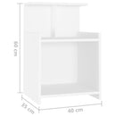 vidaXL 2 db fehér szerelt fa éjjeliszekrény 40 x 35 x 60 cm