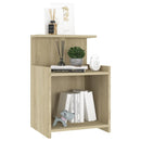vidaXL 2 db sonoma tölgy színű szerelt fa éjjeliszekrény 40x35x60 cm