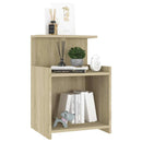 vidaXL 2 db sonoma tölgy színű szerelt fa éjjeliszekrény 40x35x60 cm