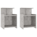 vidaXL 2 db betonszürke szerelt fa éjjeliszekrény 40 x 35 x 60 cm