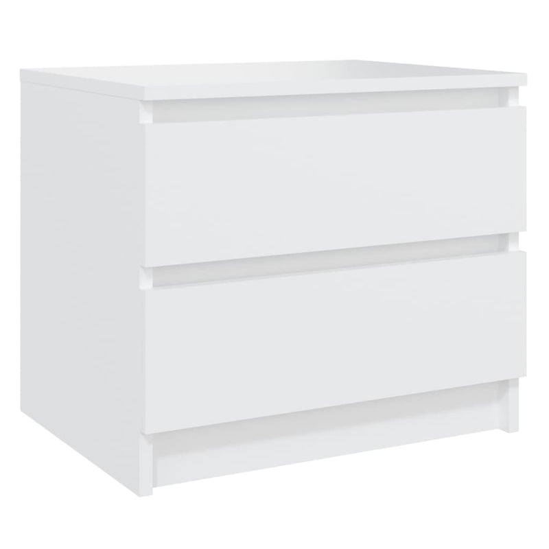 vidaXL 2 db fehér szerelt fa éjjeliszekrény 50 x 39 x 43,5 cm