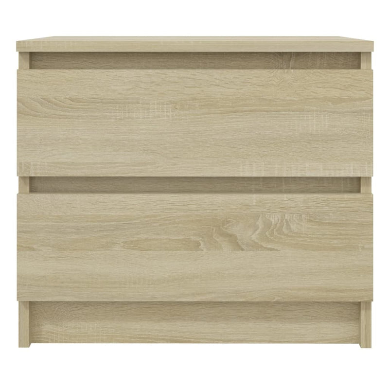 vidaXL 2 db sonoma tölgy színű szerelt fa éjjeliszekrény 50x39x43,5 cm