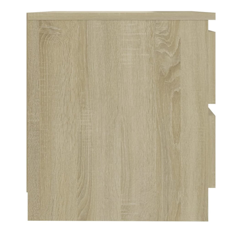 vidaXL 2 db sonoma tölgy színű szerelt fa éjjeliszekrény 50x39x43,5 cm