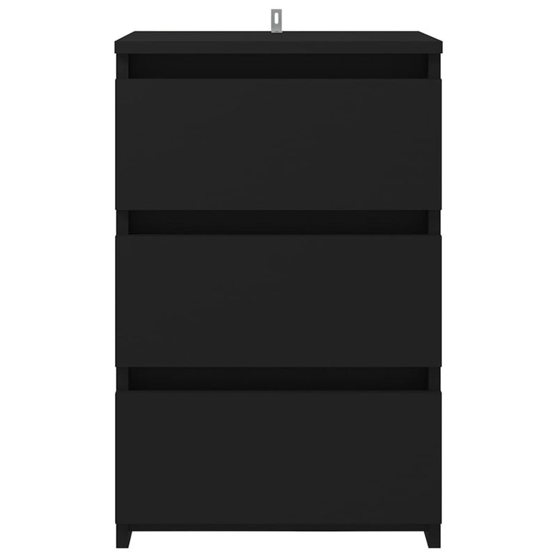 vidaXL fekete szerelt fa éjjeliszekrény 40 x 35 x 62,5 cm