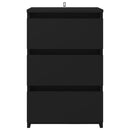 vidaXL 2 db fekete szerelt fa éjjeliszekrény 40 x 35 x 62,5 cm