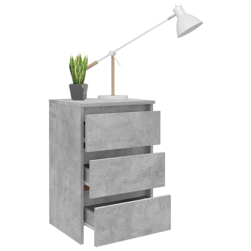 vidaXL betonszürke szerelt fa éjjeliszekrény 40 x 35 x 62,5 cm