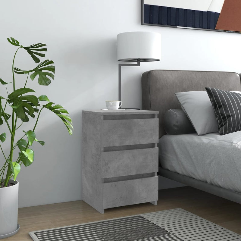 vidaXL betonszürke szerelt fa éjjeliszekrény 40 x 35 x 62,5 cm