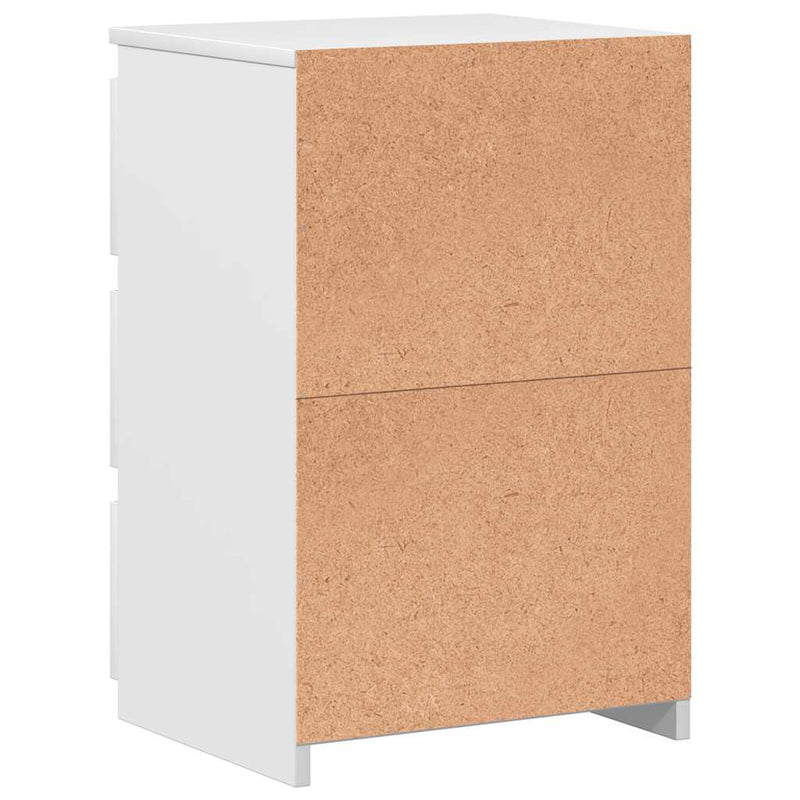 vidaXL 2 db magasfényű fehér szerelt fa éjjeliszekrény 40x35x62,5 cm