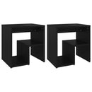 vidaXL 2 db fekete szerelt fa éjjeliszekrény 40 x 30 x 40 cm