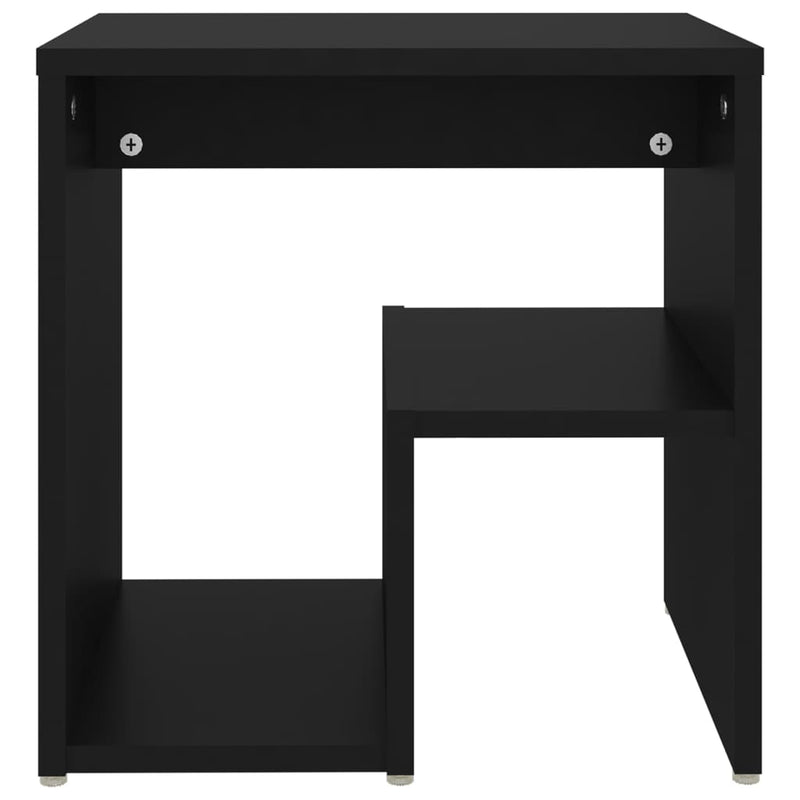 vidaXL 2 db fekete szerelt fa éjjeliszekrény 40 x 30 x 40 cm