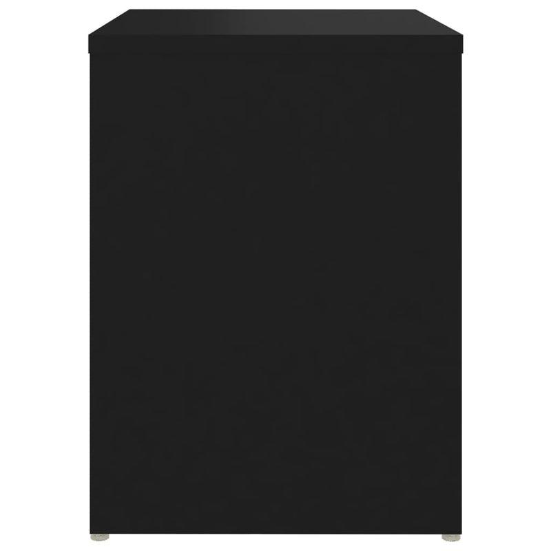 vidaXL 2 db fekete szerelt fa éjjeliszekrény 40 x 30 x 40 cm