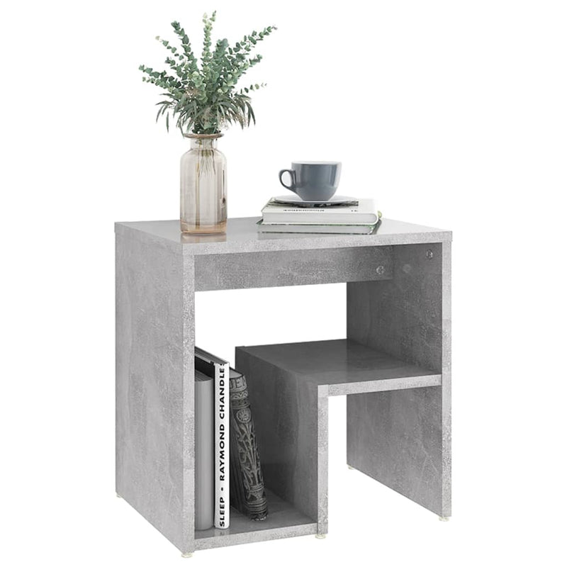 vidaXL 2 db betonszürke szerelt fa éjjeliszekrény 40 x 30 x 40 cm