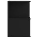vidaXL 2 db fekete szerelt fa éjjeliszekrény 35 x 35 x 55 cm