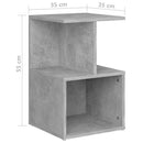 vidaXL 2 db betonszürke szerelt fa éjjeliszekrény 35 x 35 x 55 cm