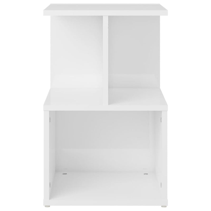 vidaXL 2 db magasfényű fehér szerelt fa éjjeliszekrény 35 x 35 x 55 cm