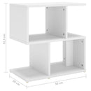 vidaXL 2 db fehér szerelt fa éjjeliszekrény 50 x 30 x 51,5 cm