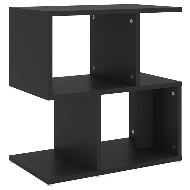 vidaXL fekete szerelt fa éjjeliszekrény 50 x 30 x 51,5 cm