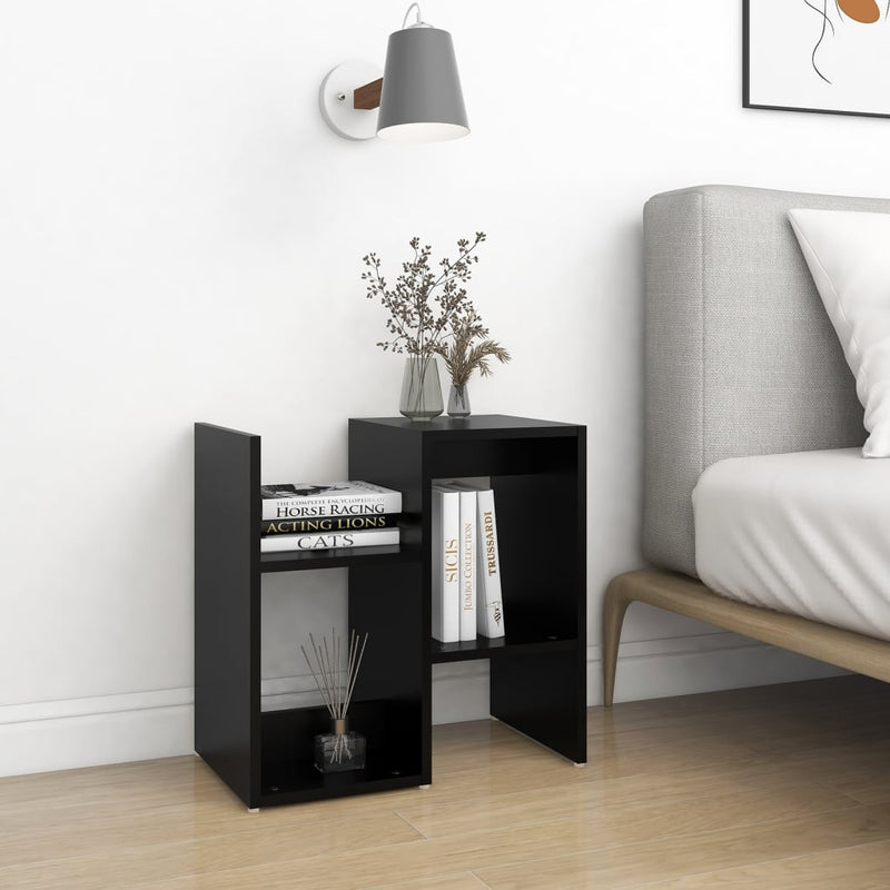 vidaXL 2 db fekete szerelt fa éjjeliszekrény 50 x 30 x 51,5 cm