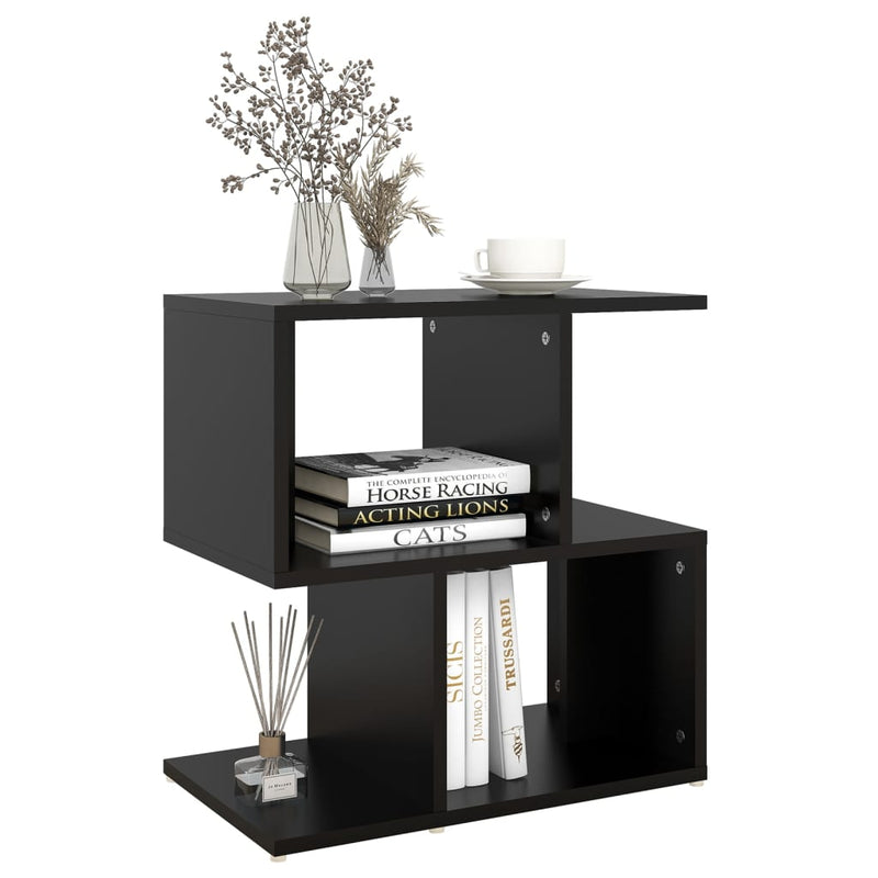 vidaXL 2 db fekete szerelt fa éjjeliszekrény 50 x 30 x 51,5 cm