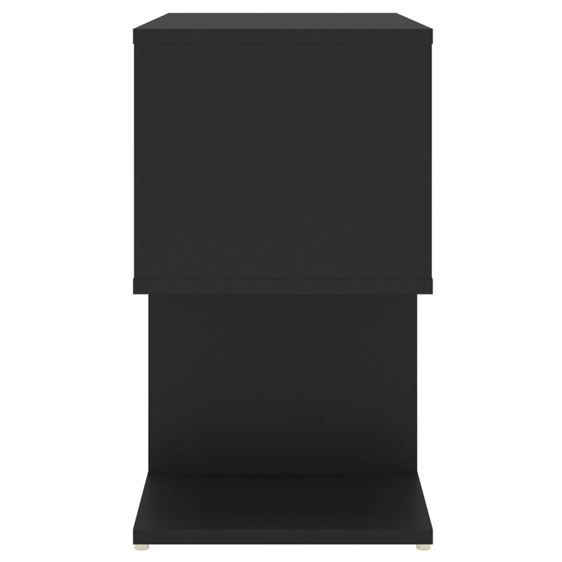 vidaXL 2 db fekete szerelt fa éjjeliszekrény 50 x 30 x 51,5 cm