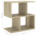 vidaXL 2 db sonoma tölgy színű szerelt fa éjjeliszekrény 50x30x51,5 cm