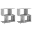 vidaXL 2 db betonszürke szerelt fa éjjeliszekrény 50 x 30 x 51,5 cm