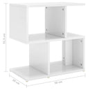 vidaXL magasfényű fehér szerelt fa éjjeliszekrény 50 x 30 x 51,5 cm