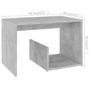 vidaXL betonszürke szerelt fa kisasztal 59 x 36 x 38 cm