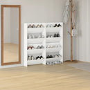 vidaXL 4 db fehér szerelt fa fali cipősszekrény 60 x 18 x 60 cm