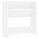 vidaXL 4 db fehér szerelt fa fali cipősszekrény 60 x 18 x 60 cm