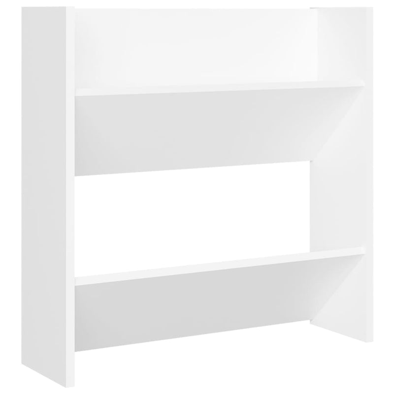 vidaXL 4 db fehér szerelt fa fali cipősszekrény 60 x 18 x 60 cm