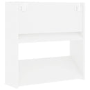 vidaXL 4 db fehér szerelt fa fali cipősszekrény 60 x 18 x 60 cm