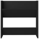 vidaXL fekete szerelt fa fali cipősszekrény 60 x 18 x 60 cm