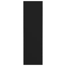 vidaXL fekete szerelt fa fali cipősszekrény 60 x 18 x 60 cm