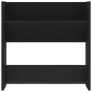 vidaXL 4 db fekete szerelt fa fali cipősszekrény 60 x 18 x 60 cm