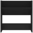 vidaXL 4 db fekete szerelt fa fali cipősszekrény 60 x 18 x 60 cm