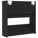 vidaXL 4 db fekete szerelt fa fali cipősszekrény 60 x 18 x 60 cm