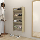 vidaXL 2 db sonoma-tölgyszínű fali cipősszekrény 60 x 18 x 60 cm