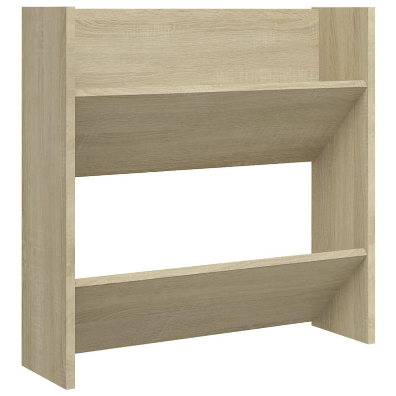 vidaXL 2 db sonoma-tölgyszínű fali cipősszekrény 60 x 18 x 60 cm