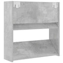 vidaXL betonszürke forgácslap fali cipősszekrény 60 x 18 x 60 cm