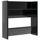 vidaXL 2 db magasfényű fekete szerelt fa fali cipősszekrény 60x18x60cm