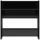 vidaXL 2 db magasfényű fekete szerelt fa fali cipősszekrény 60x18x60cm